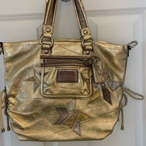 Coach gold bag with stars